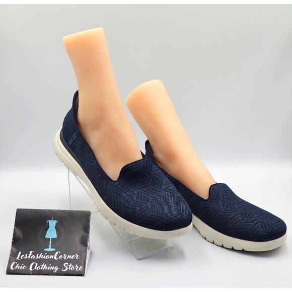 Skechers Women's Navy Blue Performance On-The-Go Flex Slip-On Shoes Sz 11 2516 - Picture 4 of 15